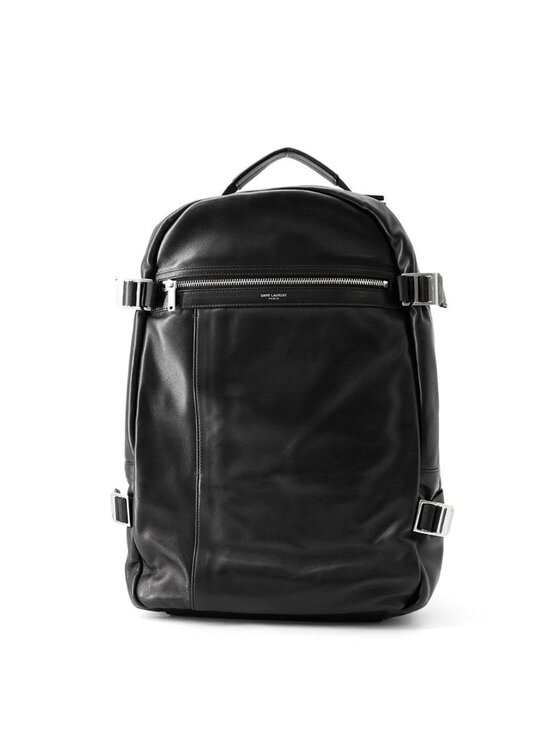 Saint Laurent Paris Sac City Trekking Backpack Lambskin Black main image 10